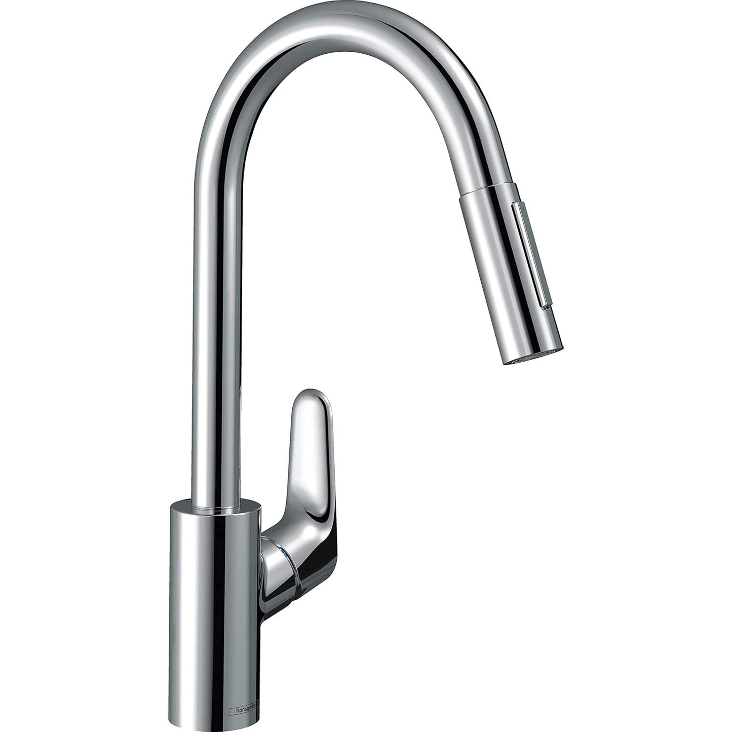 hansgrohe Focus M41 單把手廚房龍頭 240抽拉式噴頭兩種出水方式 Single Lever Kitchen Mixer 240, Pull-Out Spray, 2Jet 鍍鉻 - Chrome · 連 With sBox 73880000