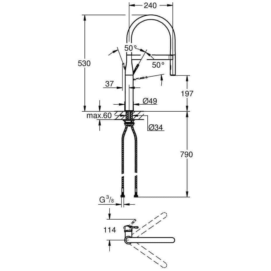 Grohe Essence Professional Kitchen Single-Lever Sink Mixer-3