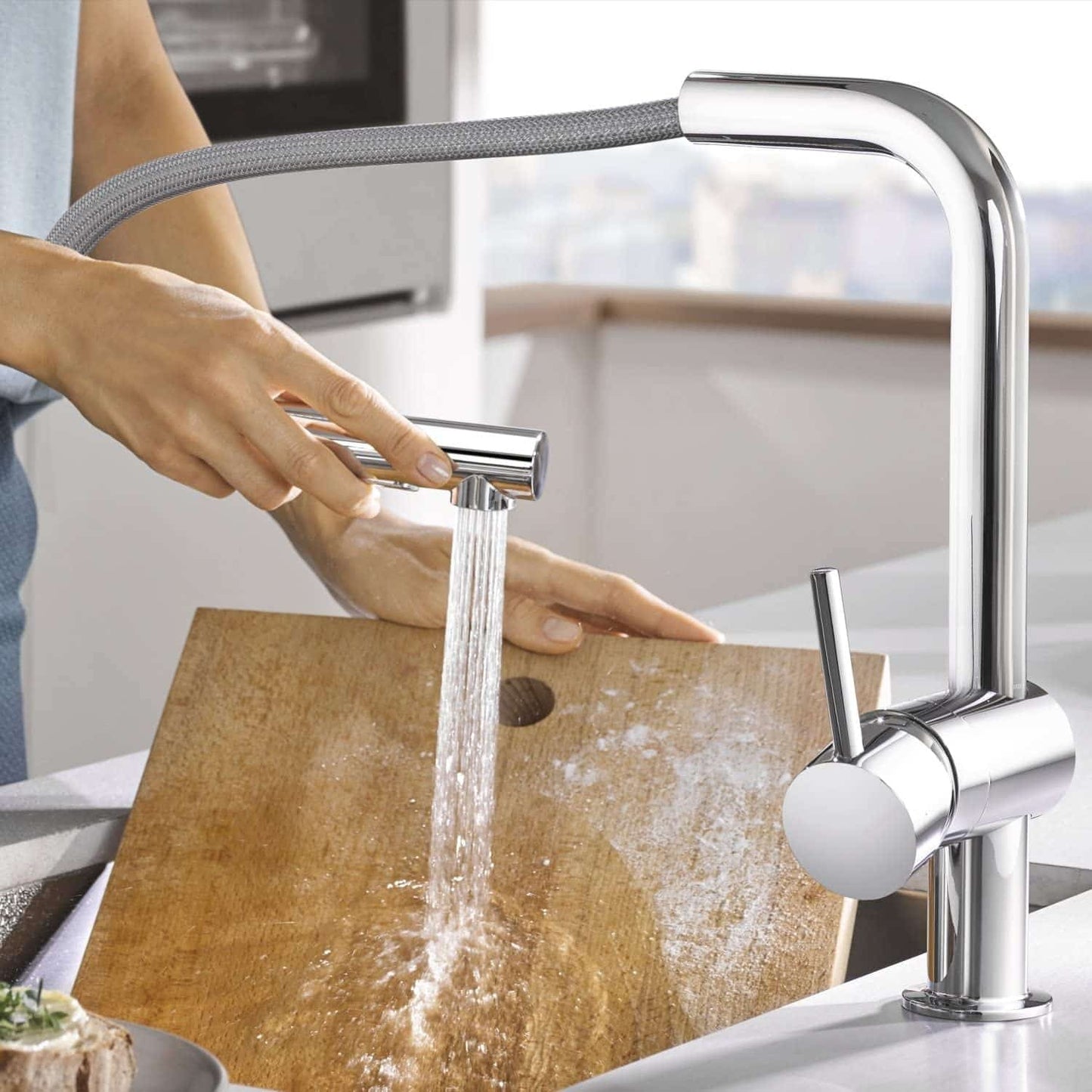 Grohe Minta L Kitchen Single-Lever Sink Mixer L-Shaped