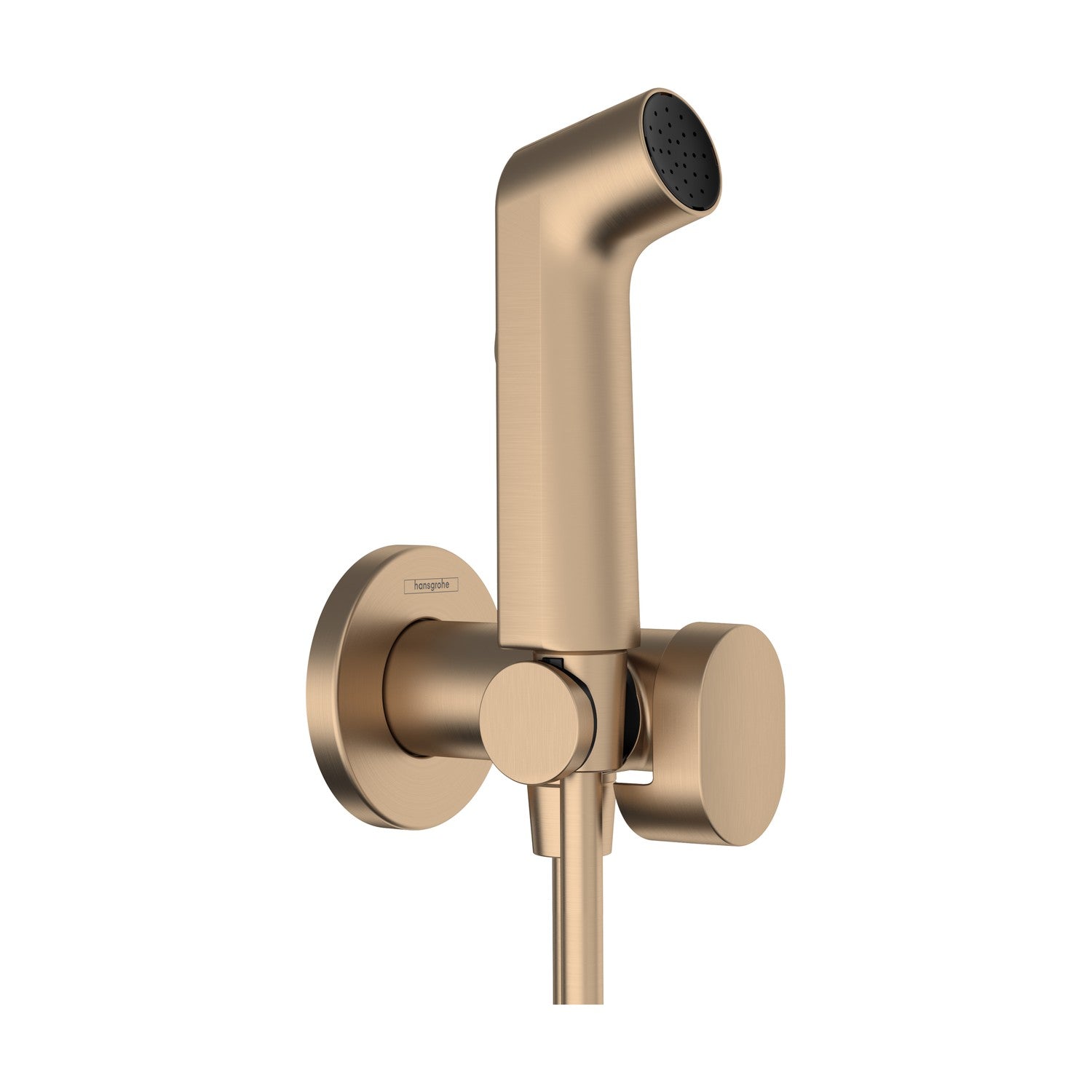 hansgrohe Bidette S 潔身噴槍套裝 Bidet Hand Shower Set with Shut-Off Valve & Hose 圓形 Round · 博雅金 Brushed Bronze 29230140