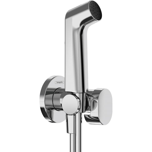 hansgrohe Bidette S 潔身噴槍套裝 Bidet Hand Shower Set with Shut-Off Valve & Hose 圓形 Round · 鍍鉻 - Chrome 29230000