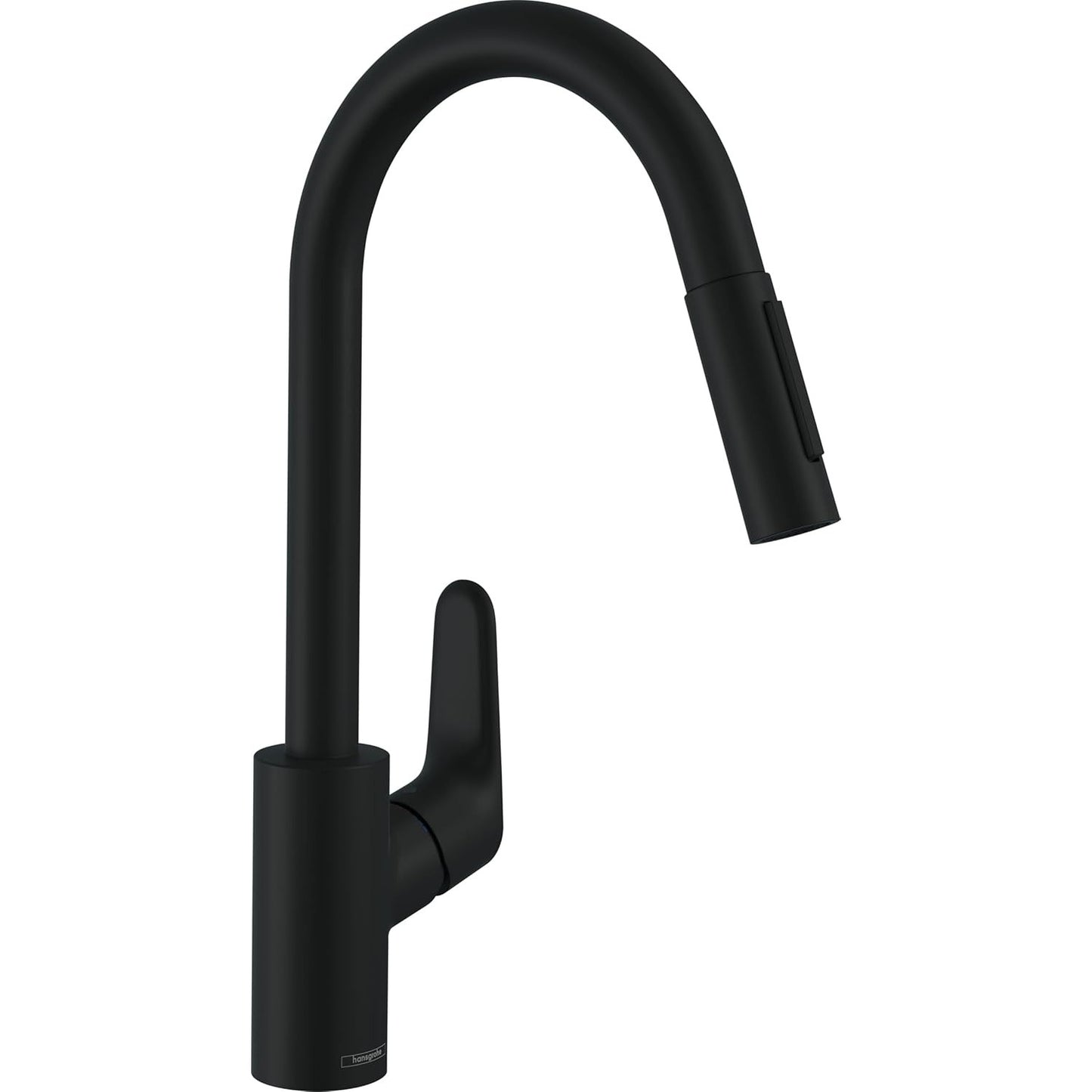 hansgrohe Focus M41 單把手廚房龍頭 240抽拉式噴頭兩種出水方式 Single Lever Kitchen Mixer 240, Pull-Out Spray, 2Jet 摩登黑 - Matt Black · 不連 Without sBox 31815670
