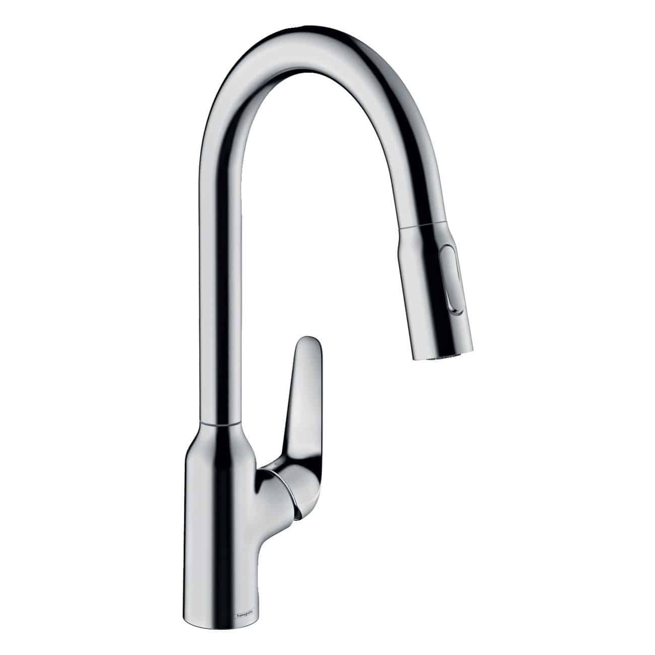 hansgrohe Focus M42 220 Single Lever Kitchen Mixer 220, Pull-Out Spray 鍍鉻 - Chrome 71800000