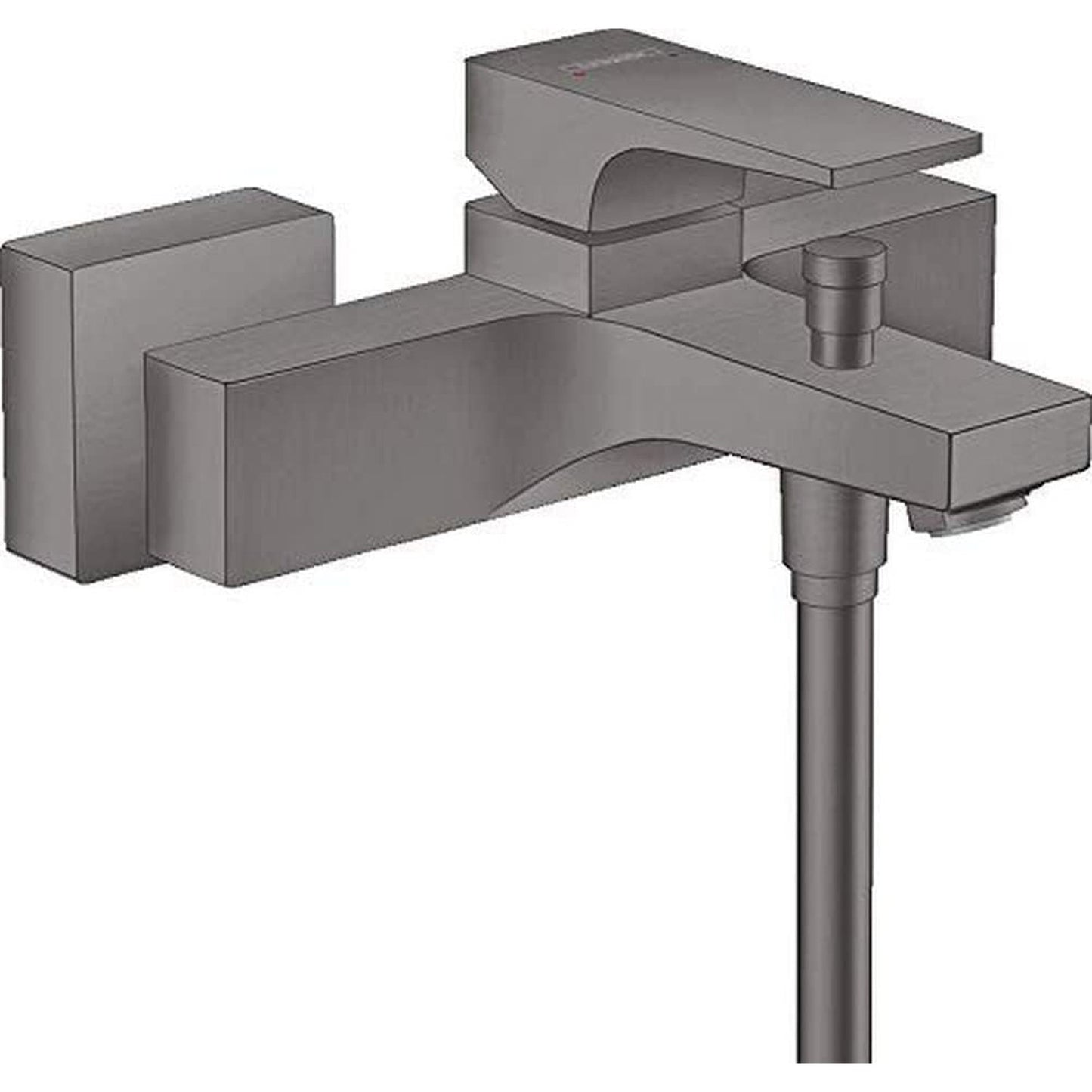 hansgrohe Metropol 浴室單把手浴缸龍頭 Bathroom Single Lever Bath Mixer With Lever Handle 睿智黑 Brushed Black Chrome · 實心手柄 Lever handle 32540340