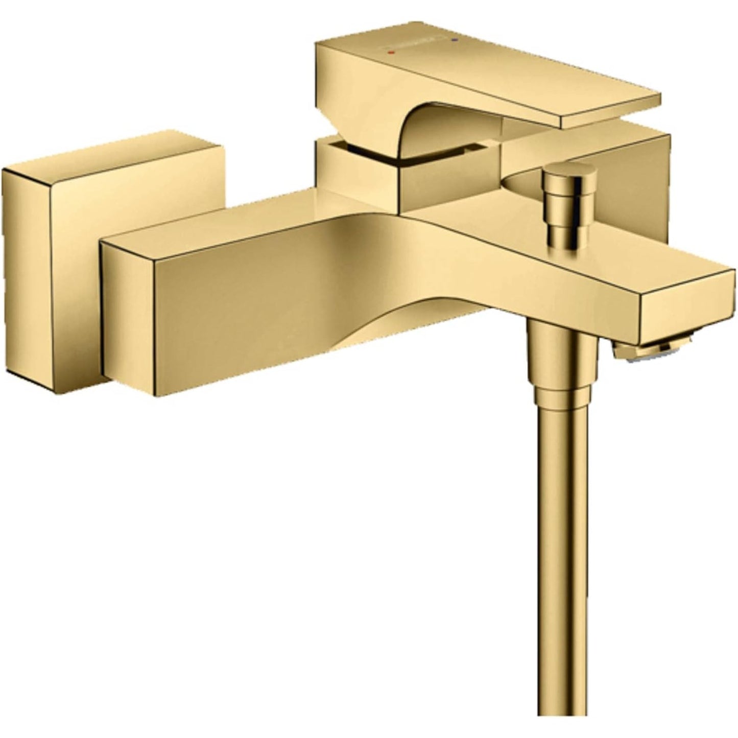 hansgrohe Metropol 浴室單把手浴缸龍頭 Bathroom Single Lever Bath Mixer With Lever Handle 奢華金 Polished Gold Optic · 實心手柄 Lever handle 32540990