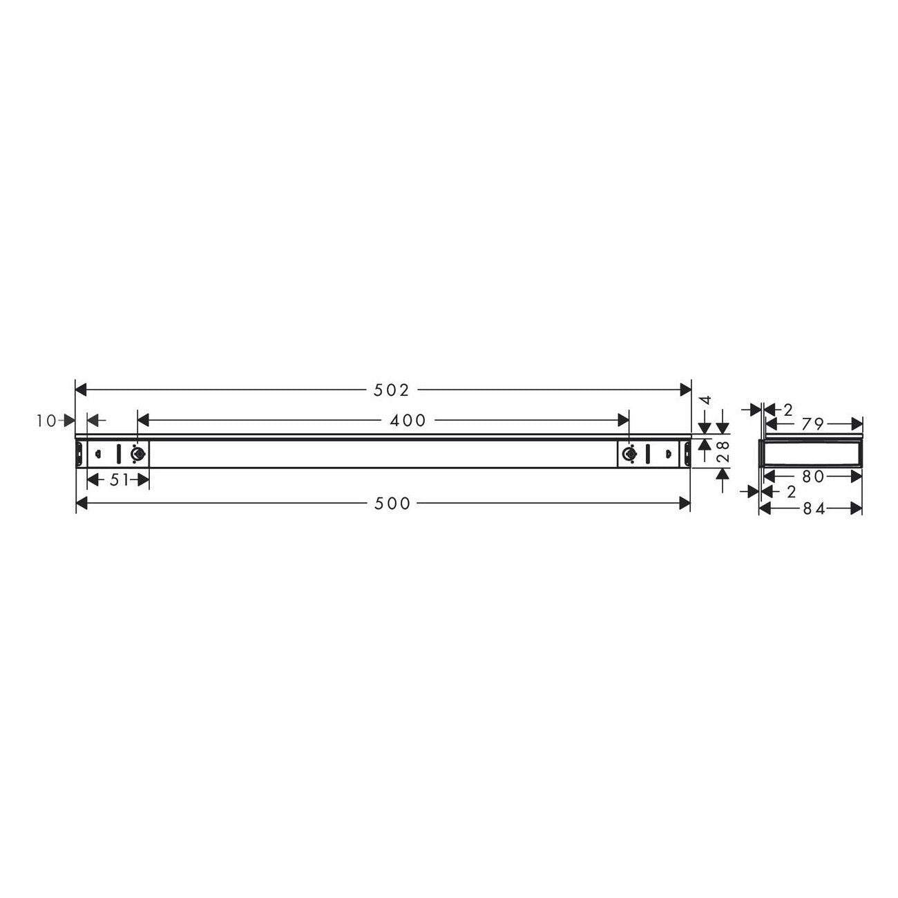hansgrohe Rainfinity 500 Bathroom Shelf-2