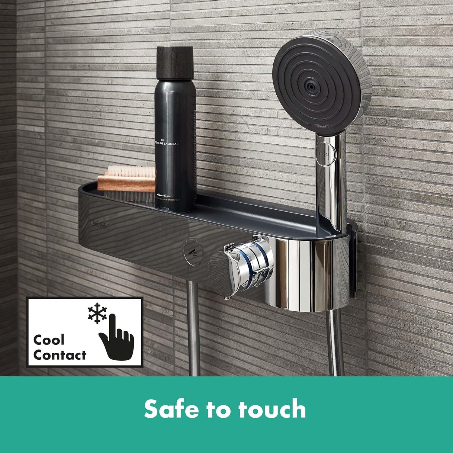 hansgrohe ShowerTablet Select 恆溫淋浴龍頭 表面安裝 Cool Contact 單功能淋浴恆溫器 Thermostatic Shower Mixer, Exposed, Cool Contact, 1 Function, Chrome