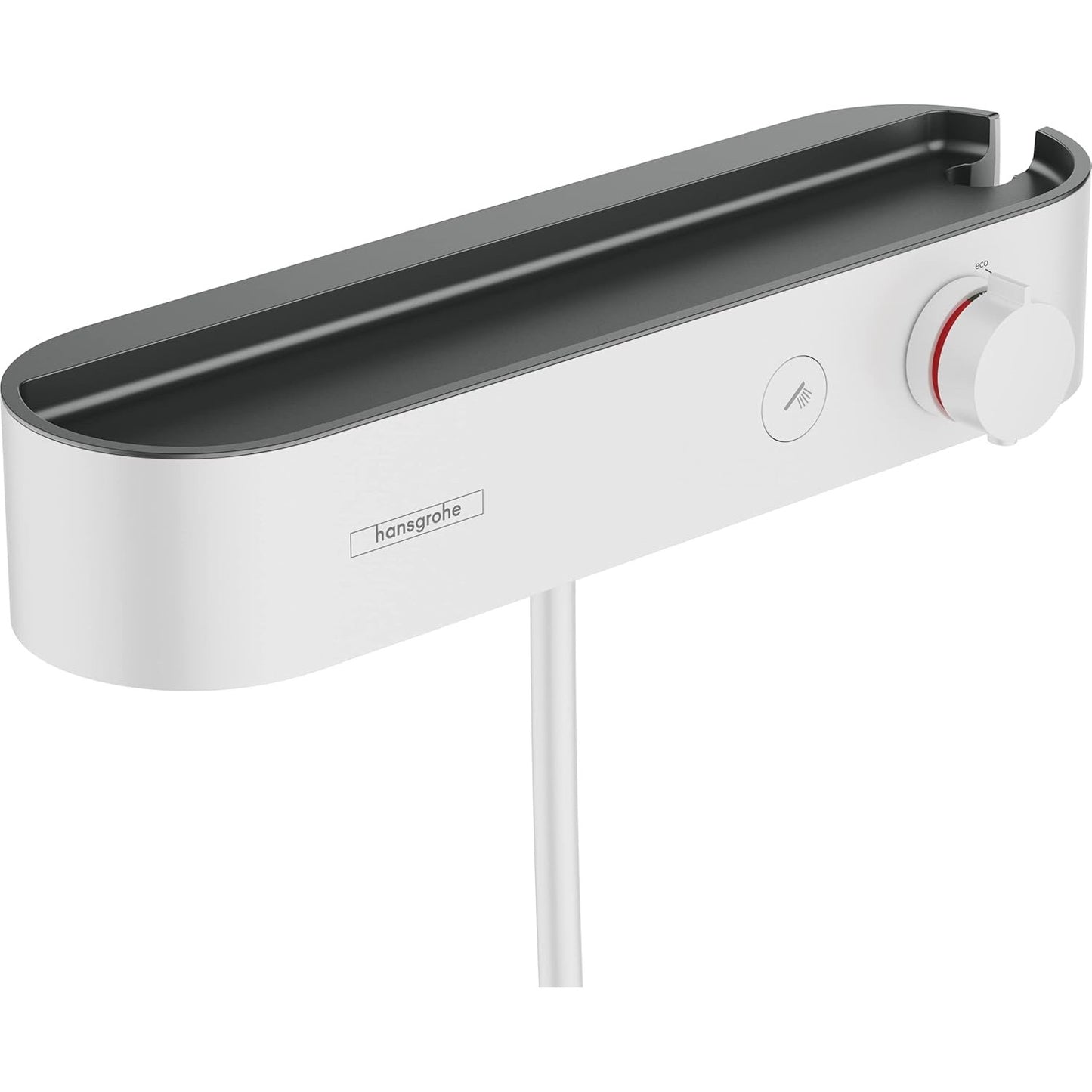 hansgrohe ShowerTablet Select 恆溫淋浴龍頭 表面安裝 Cool Contact 單功能淋浴恆溫器 Thermostatic Shower Mixer, Exposed, Cool Contact, 1 Function, Chrome 前衛白 Matt White · 花灑 Shower ‎24360700