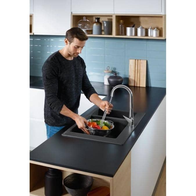 hansgrohe Talis M51 200 Single Lever Kitchen Mixer 200, Pull-Out Spray