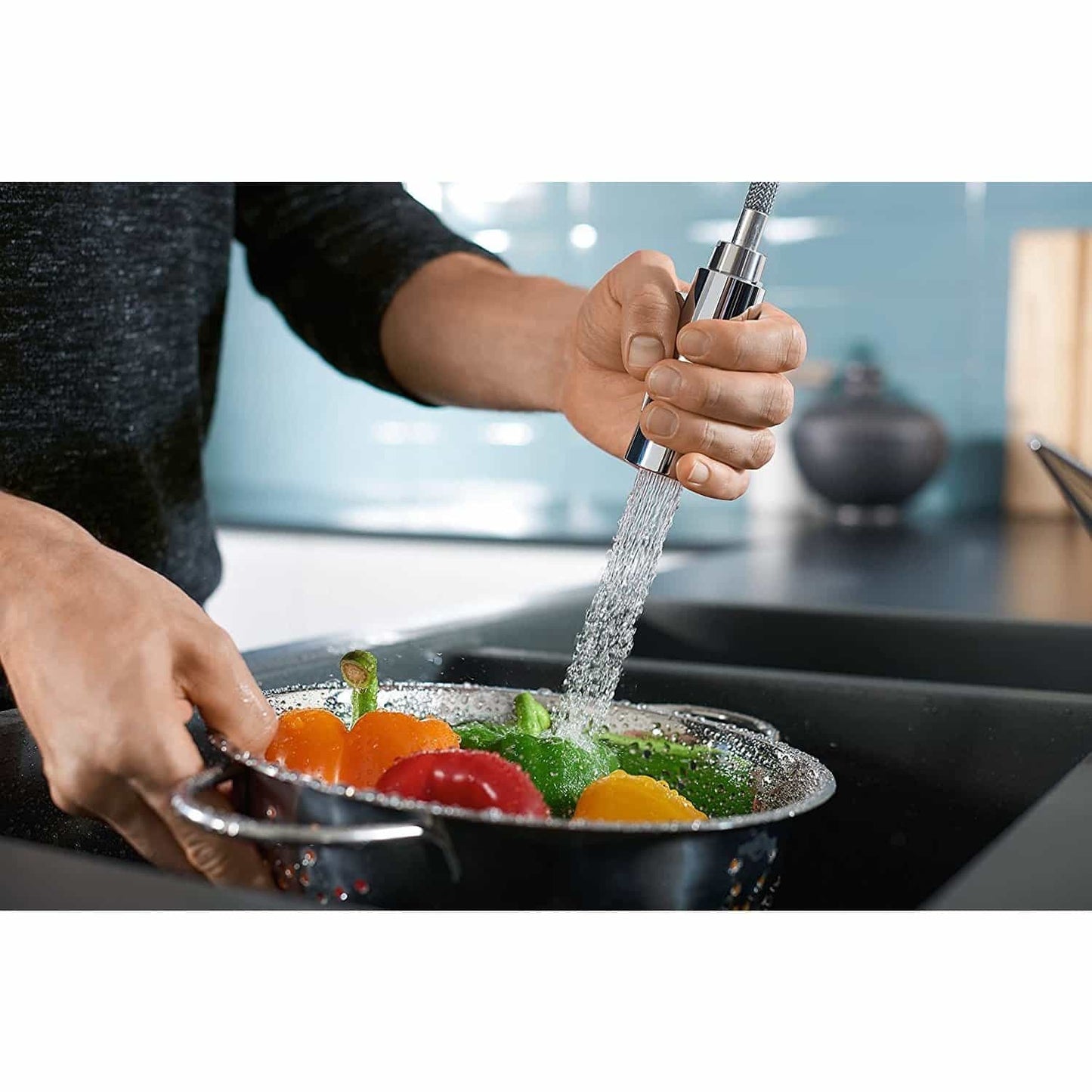 hansgrohe Talis M51 200 Single Lever Kitchen Mixer 200, Pull-Out Spray-3