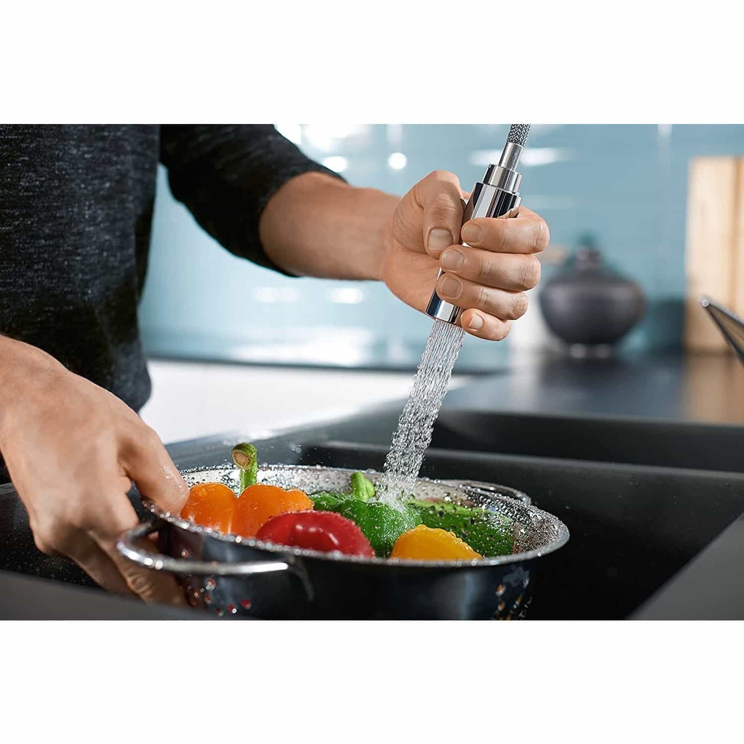 hansgrohe Talis M51 200 Single Lever Kitchen Mixer 200, Pull-Out Spray-3
