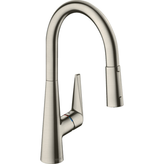 hansgrohe Talis M51 200 Single Lever Kitchen Mixer 200, Pull-Out Spray 不銹鋼拋光 - Stainless steel finish 72813800