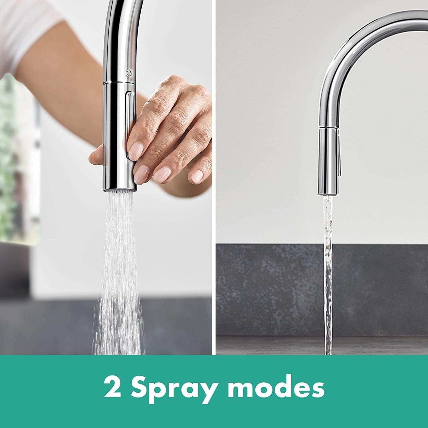 hansgrohe Talis M54 210 2 Single Lever Kitchen Mixer 210, Pull-Out Spr
