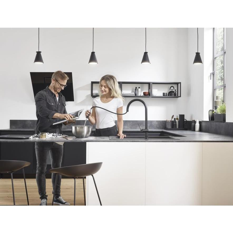 hansgrohe Talis M54 210 2 Single Lever Kitchen Mixer 210, Pull-Out Spr-2